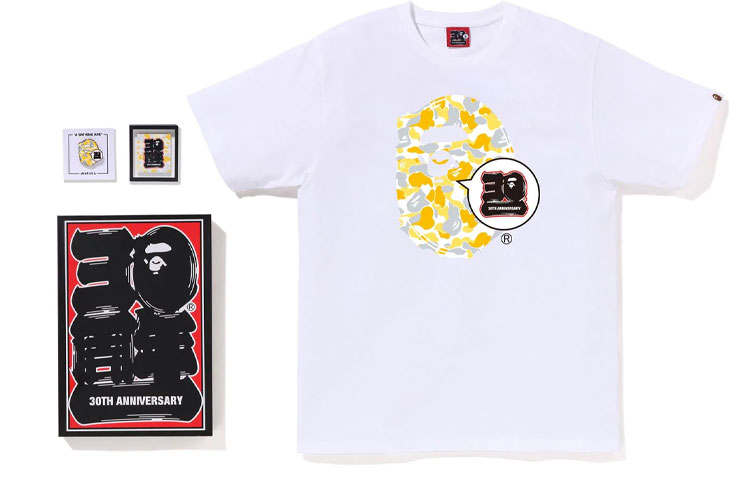 A BATHING APE Bape Store Matsuyama Bape 30th Anniversary Ape Head Tee Set