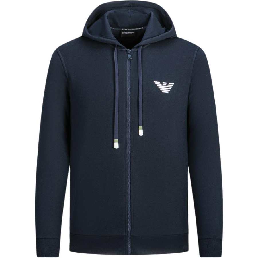EMPORIO ARMANI Logo-embroidered Hooded Jacket