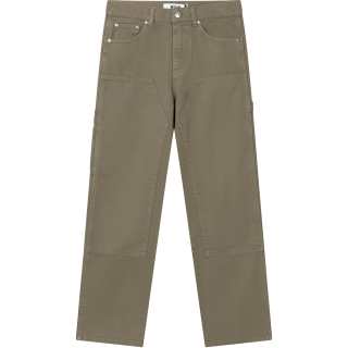 MSGM Jeans Men's Green Moderate Straight Fit Pants
