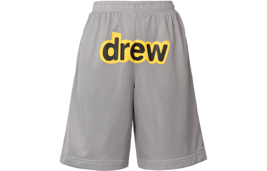 Drew house Letter Logo Series Casual Shorts Unisex Gray Moderate