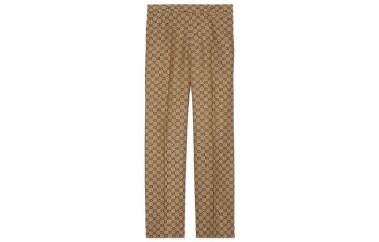 GUCCI GUCCI Gg Linen Blend Canvas Pants