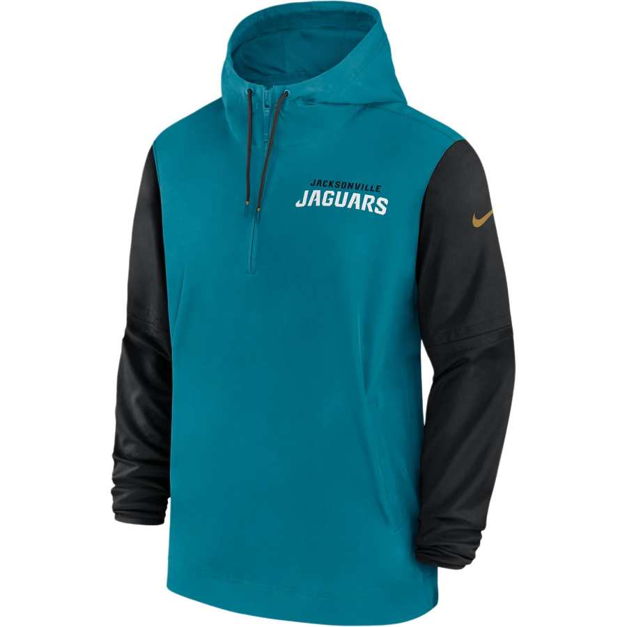 Nike Nike Jacksonville Jaguars Sideline Pre Game Player Men's Nike Nfl 1/2 Zip Hooded Jacket