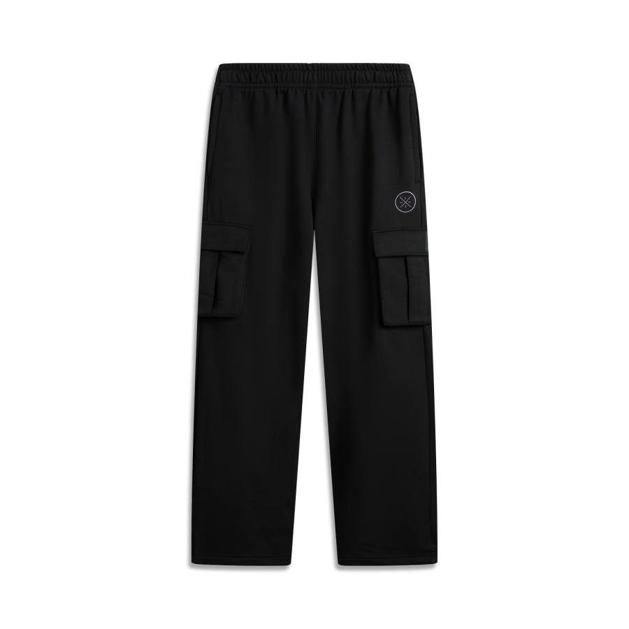 Li-Ning Li Ning x YNG DNA WOW Wade Collection, Pattern Letter Fleece Lined Thermal Loose Fit Embroidery Straight Fit