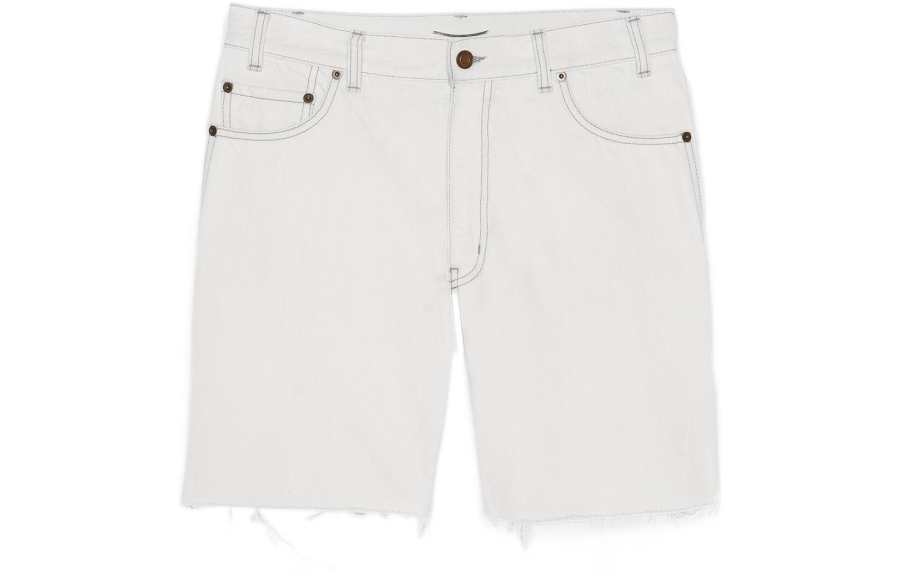 SAINT LAURENT SAINT LAURENT Button Detailed Denim Shorts