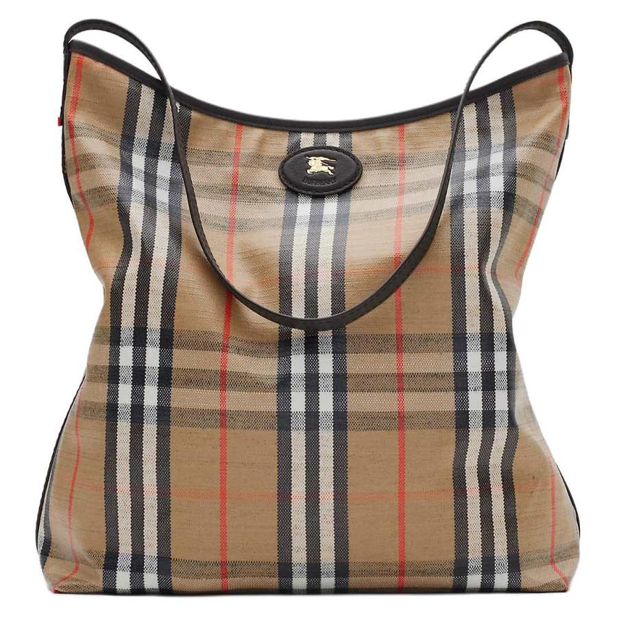 Burberry Highlands Cotton Shoulder Bag Women's Sand