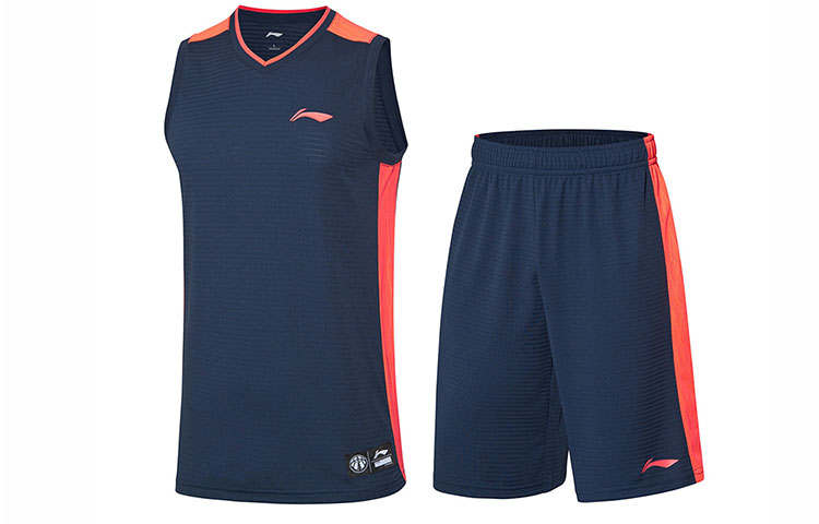 Li-Ning Li Ning Casual Sportswear Men's Blue V Neck Moderate