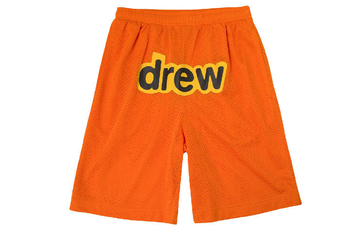 Drew house Letter Logo Series Casual Shorts Unisex Orange Moderate