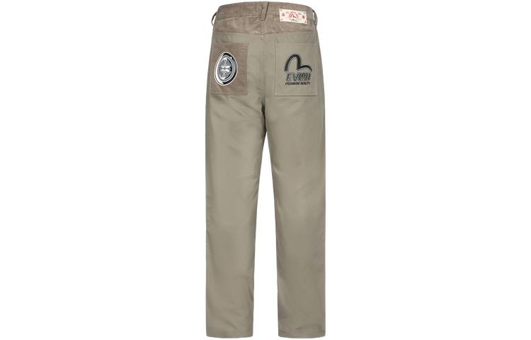 EVISU Casual Pants Men's Khaki Moderate Straight Fit Pants