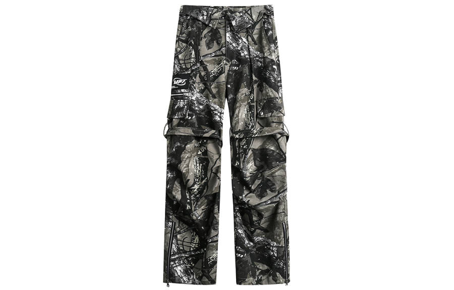 MEIPIN TANG Casual Pants Unisex Camouflage Moderate Cargo Pants