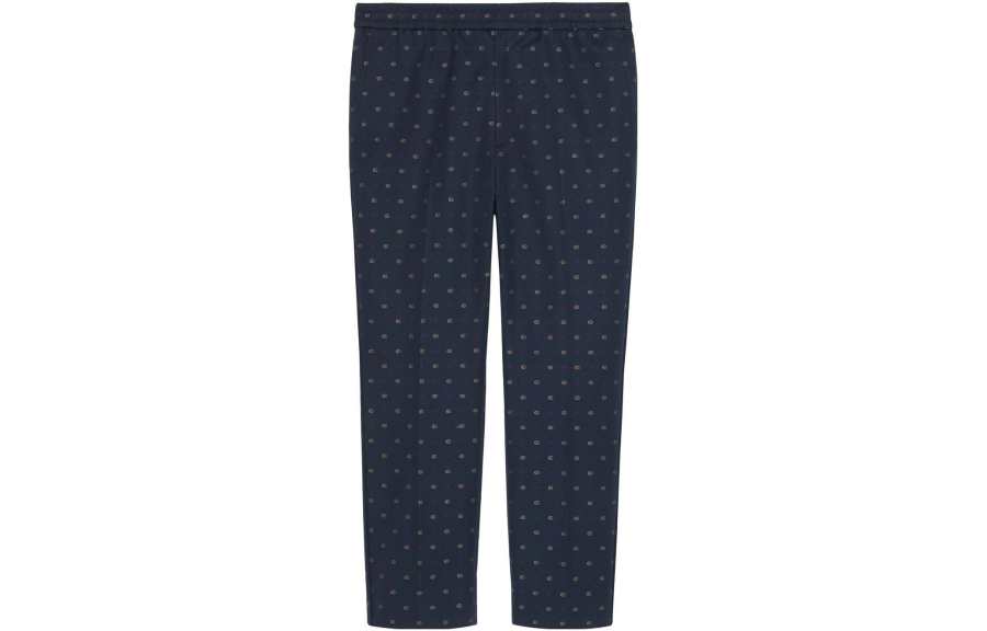GUCCI Casual Pants Men's Blue Moderate Straight Fit Pants