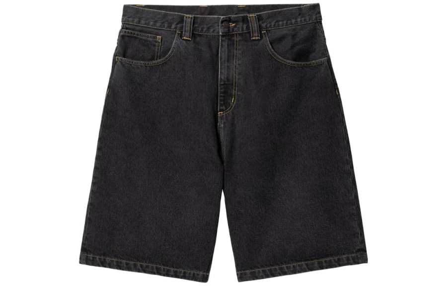 Carhartt WIP Logo Patch Knee Length Denim Shorts