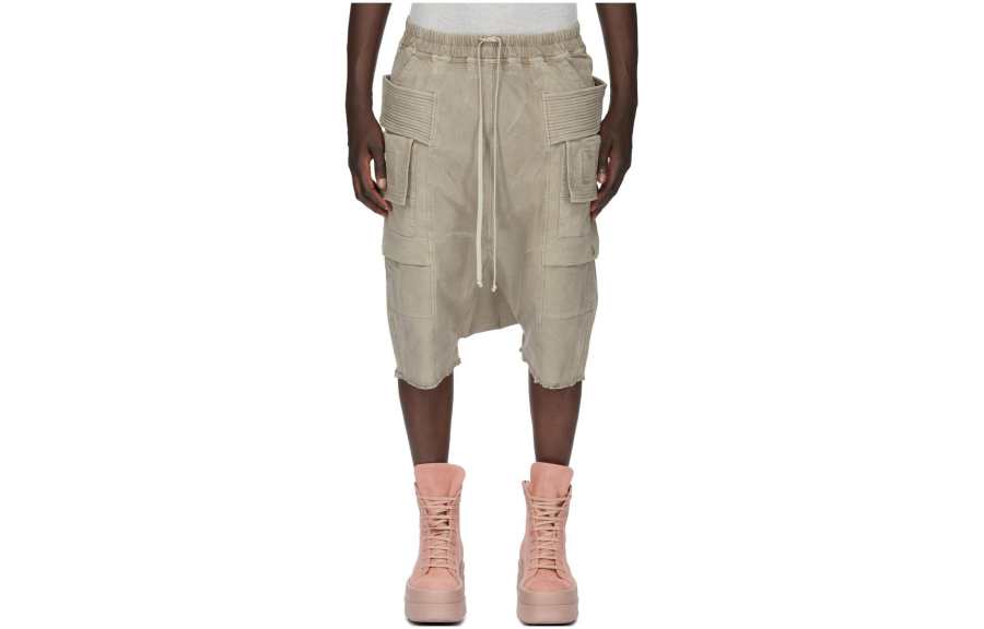 Rick Owens DRKSHDW Denim Creatch Cargo Pods Shorts