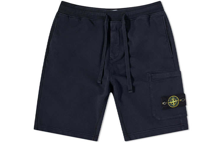 STONE ISLAND 64651 Cotton Fleece Garment Dyed Shorts