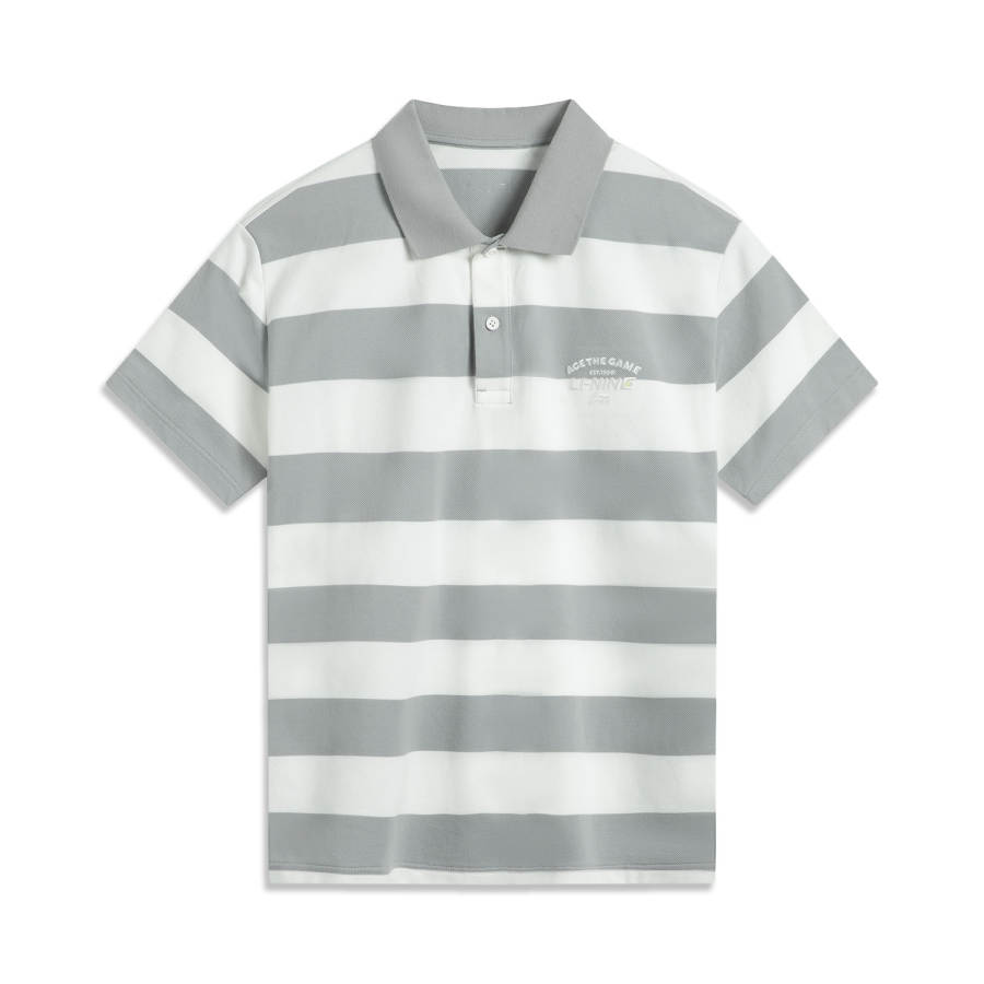 Li-Ning Li Ning Sports Lifestyle Collection Sports Trendy Collection Polo Shirt Men's Ivory/Ultimate Gray