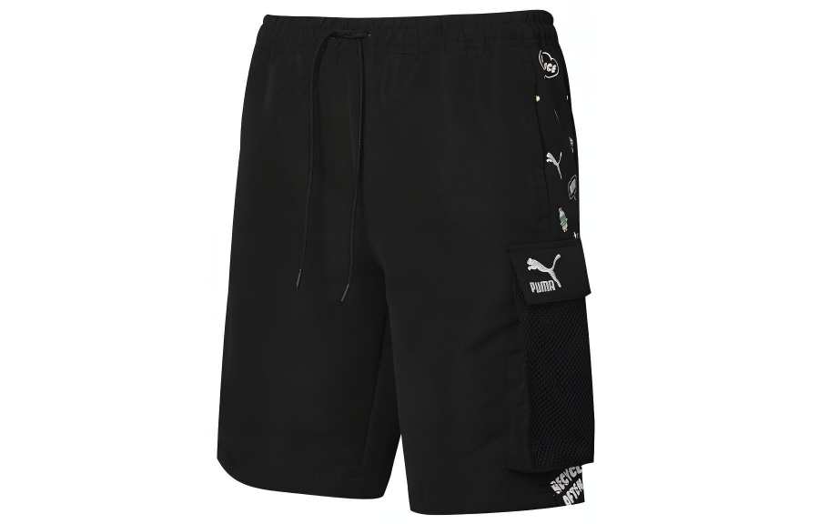 PUMA Casual Shorts Men's Black Moderate