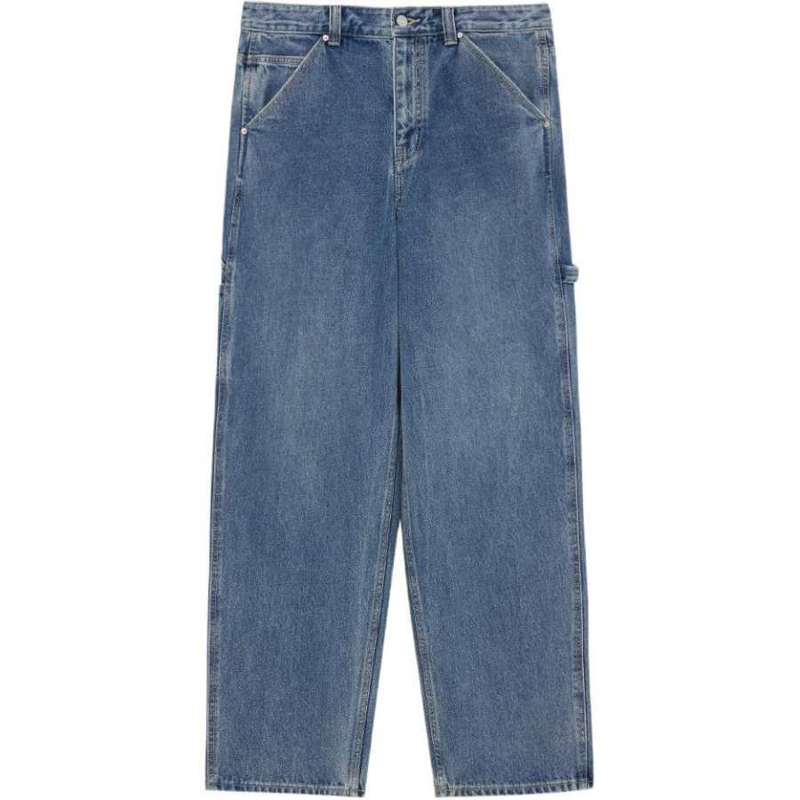 COVERNAT Jeans Men's Blue Moderate Straight Fit Pants