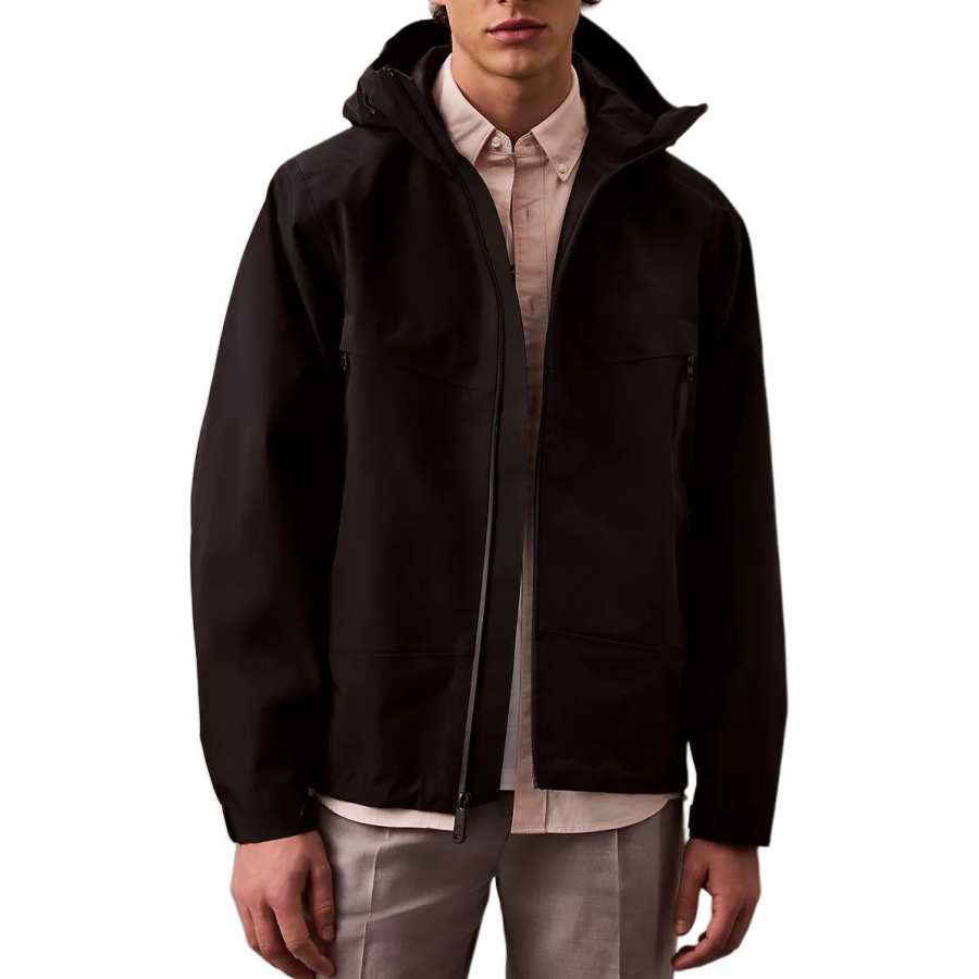CALVIN KLEIN Trench Coat Men's Black