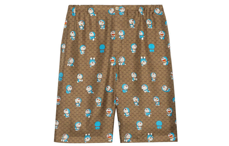 GUCCI x Doraemon SS21 Casual Shorts Men's Brown