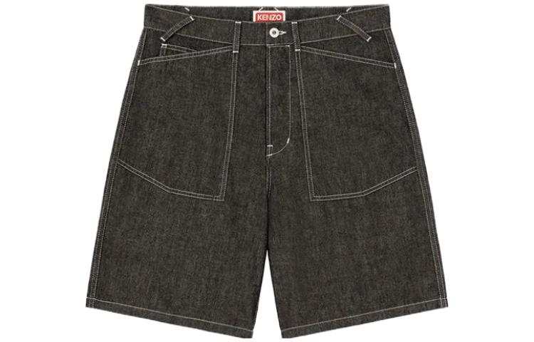 KENZO Denim Shorts Men's Black Gray Color Moderate