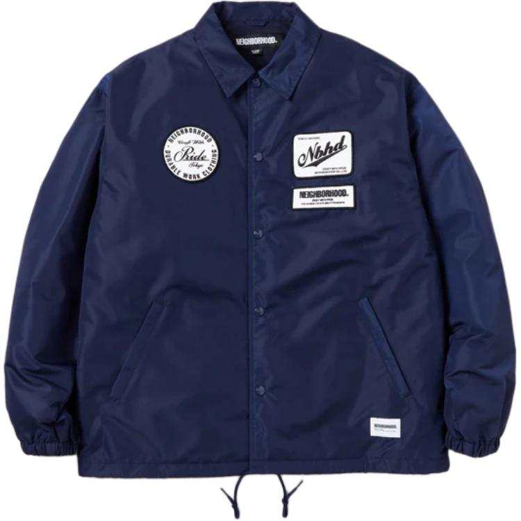 Neighborhood logo-patch coach jacket