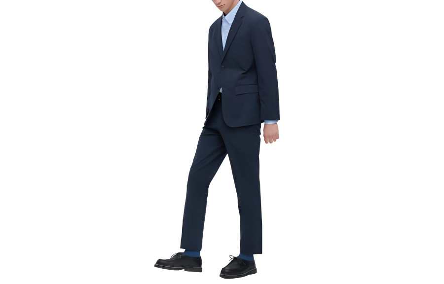 UNIQLO Suit Pants Men's Navy Blue