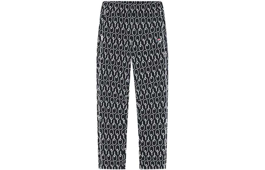 FILA Casual Pants Men's Black Moderate Straight Fit Pants