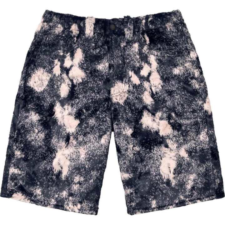 Supreme Supreme SS24 WEEK12 FAUX FUR SHORT Casual Shorts Unisex Black