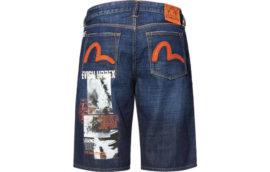 EVISU EVISU Denim Shorts Men's Denim Blue Moderate
