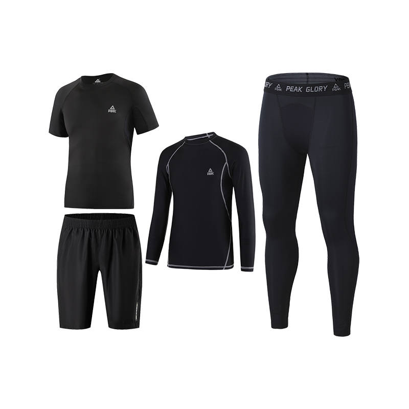 PEAK Casual Sportswear Men's Black+Black