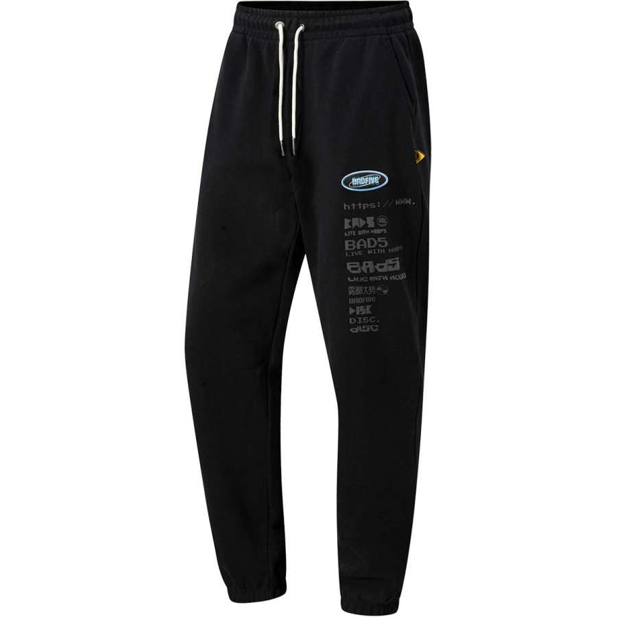 Li-Ning Li Ning Basketball Collection Knitted Sweatpants Men's Black