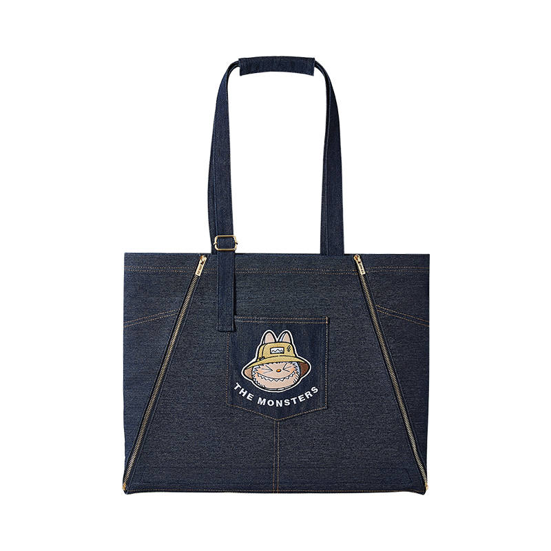 POP MART POP MART Denim Shoulder Bag Regular Women's Blue