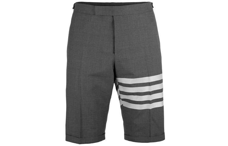 THOM BROWNE Thom Browne 4-Bar plain weave suiting shorts