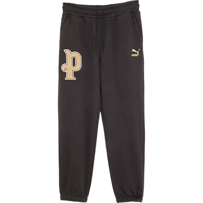PUMA Fleece Lined Thermal Casual Fashion Knitted Sweatpants Unisex Black