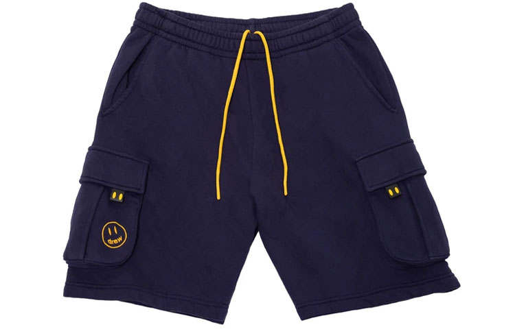 Drew house Smiley Collection Casual Shorts Unisex Marine Blue Moderate