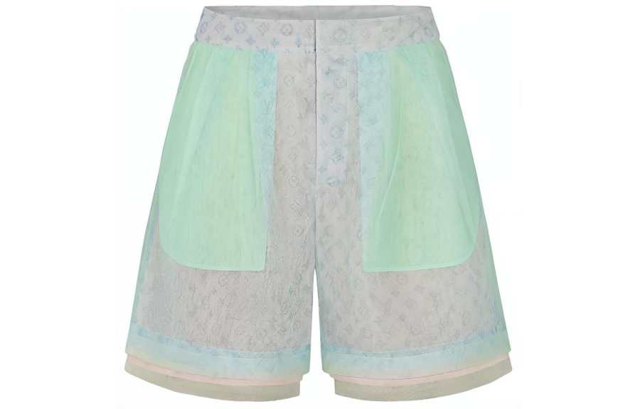 LOUIS VUITTON Casual Shorts Men's Blue Green