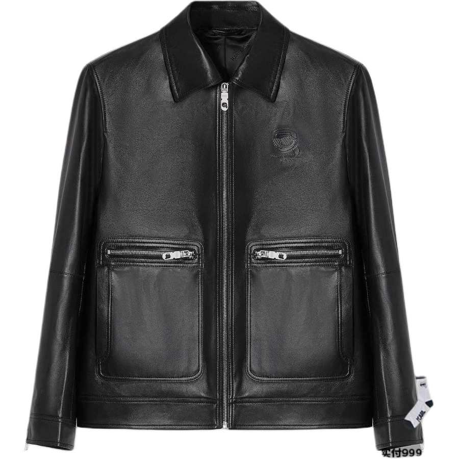 KARL LAGERFELD / Karl Lagerfeld Jeans Leather Jacket Men's Black
