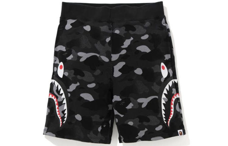 A BATHING APE Bape Gradation Camo Side Shark Sweat Shorts