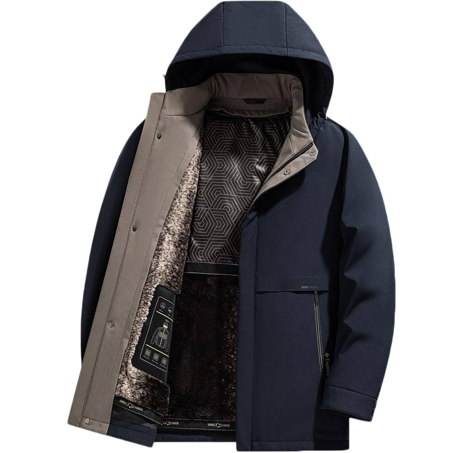 Hodo Fall Winter Hooded Coat Thickened And Fleece Lined Loose Fit Casual Fashion Outdoor Padded Thermal Puffer Jacket