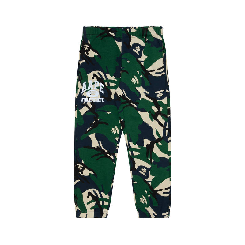 Aape Ape Face Pattern Side Opening Camouflage Fleece Lined Casual Pants Men's