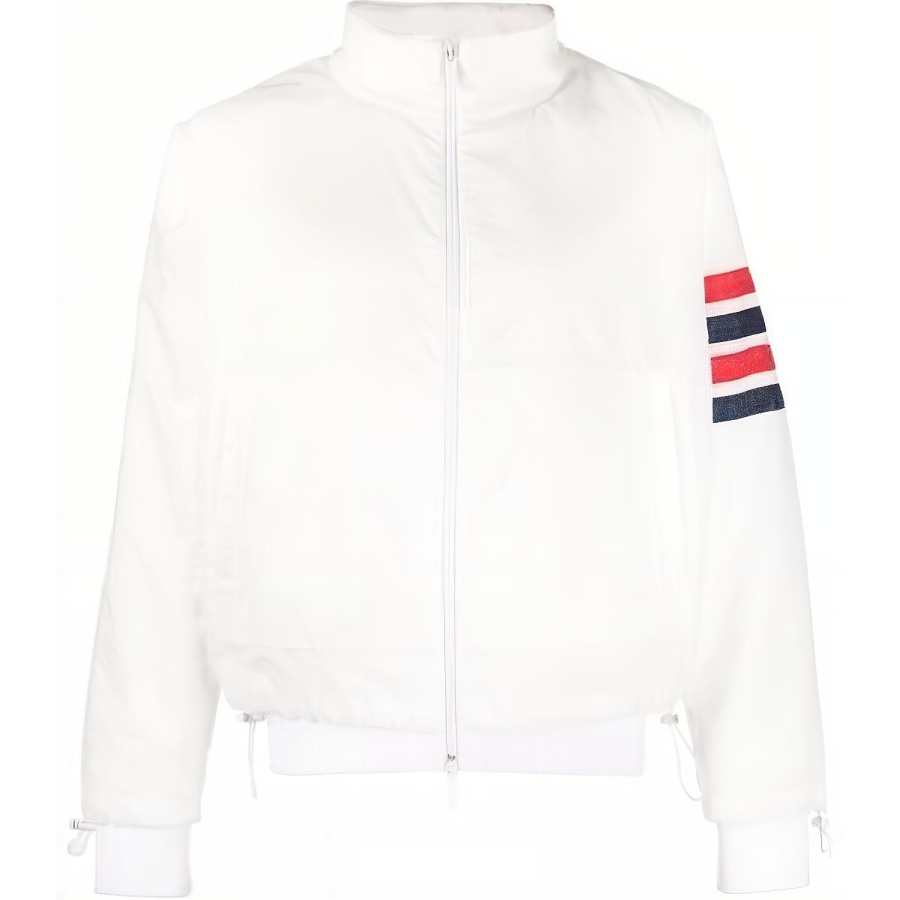 THOM BROWNE THOM BROWNE 4-Bar Striped Zipped Ripstop Jacket