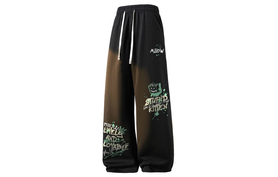 MIIOW Casual Pants Unisex Moderate Straight Fit Pants
