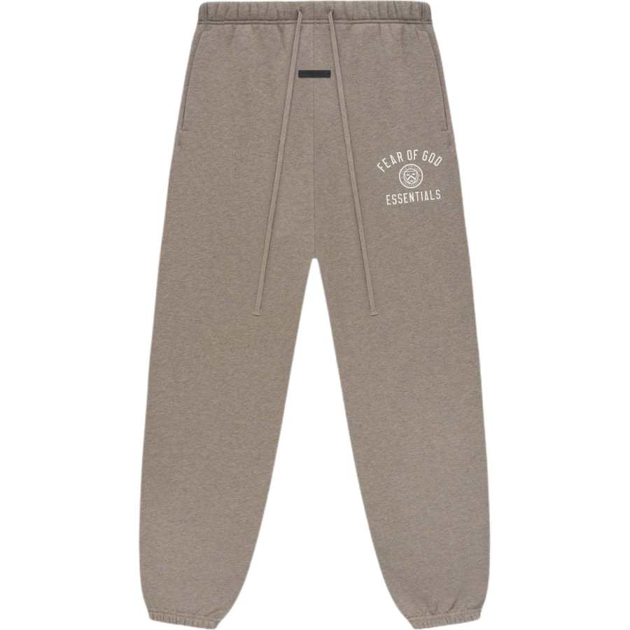 Fear Of God Essentials FW24 Holiday Collection, Fleece Lined Logo Letter Drawstring Lace Up American Knitted Sweatpants
