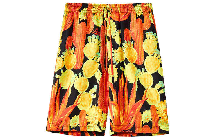 LOEWE LOEWE Cactus Print Silk Drawstring Shorts