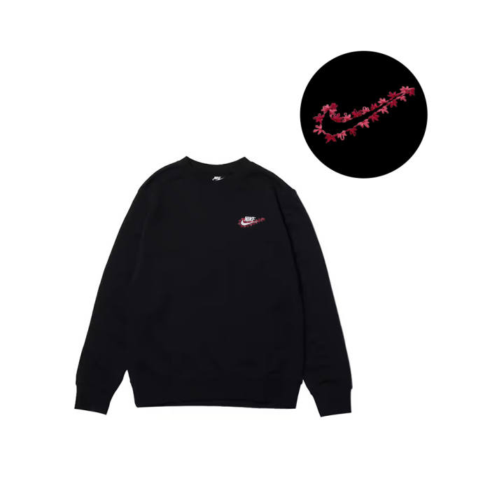 Nike Nike Sweatshirts Men's Black Crew Neck Moderate Regular