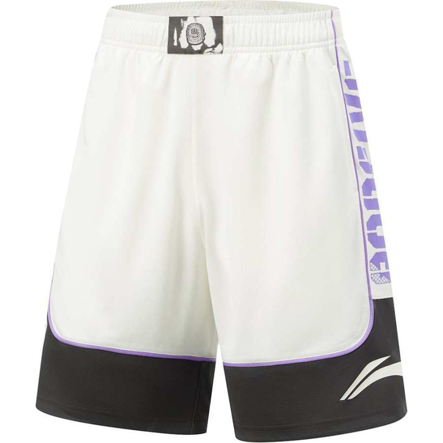 Li-Ning Li Ning BADFIVE Casual Shorts Men's Ivory/Obsidian Gray