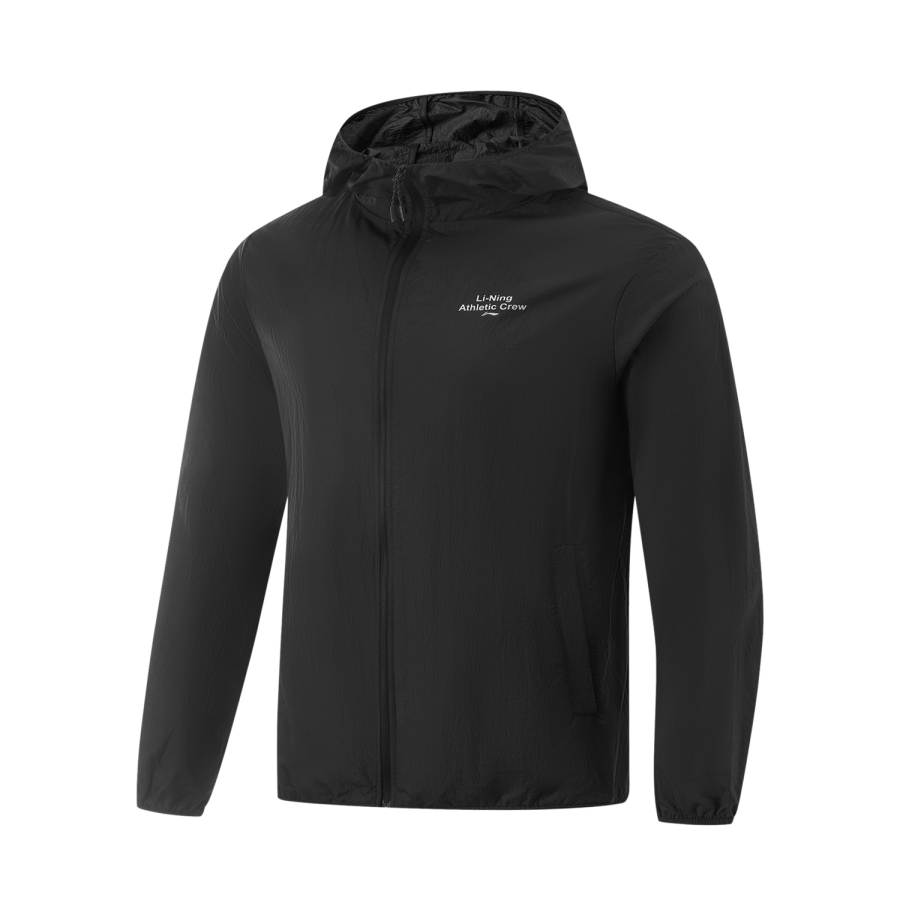 Li-Ning Li Ning Smoothie Trench Coats Men's Black Hooded Moderate Other