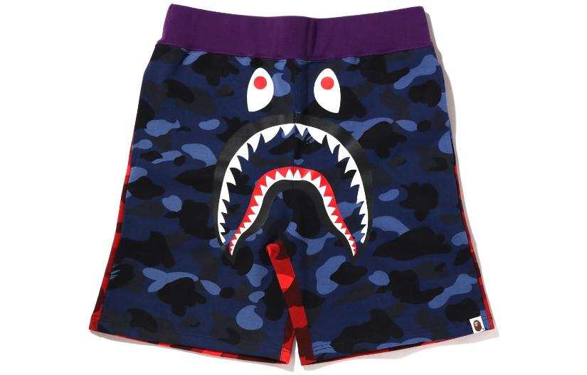 A BATHING APE Bape Crazy Camo Shark Sweat Shorts