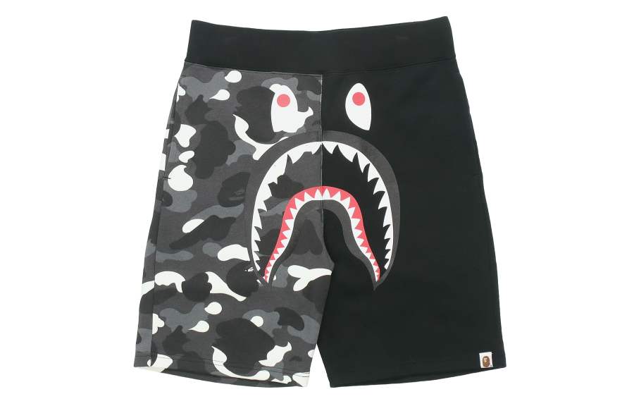 A BATHING APE Shark Series Casual Shorts Unisex Black
