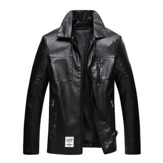 LISENPOK Leather Jackets Men's Lapel Moderate