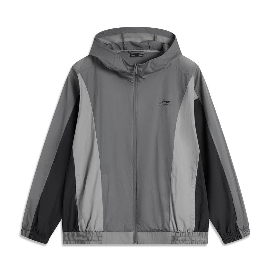 Li-Ning Li Ning Sports Fashion Collection Trench Coat Men's Black Shadow Gray